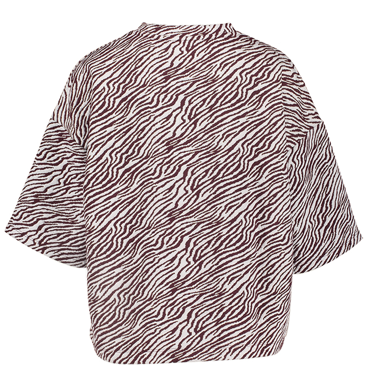 Sweater met bordeau witte print Saint Tropez 