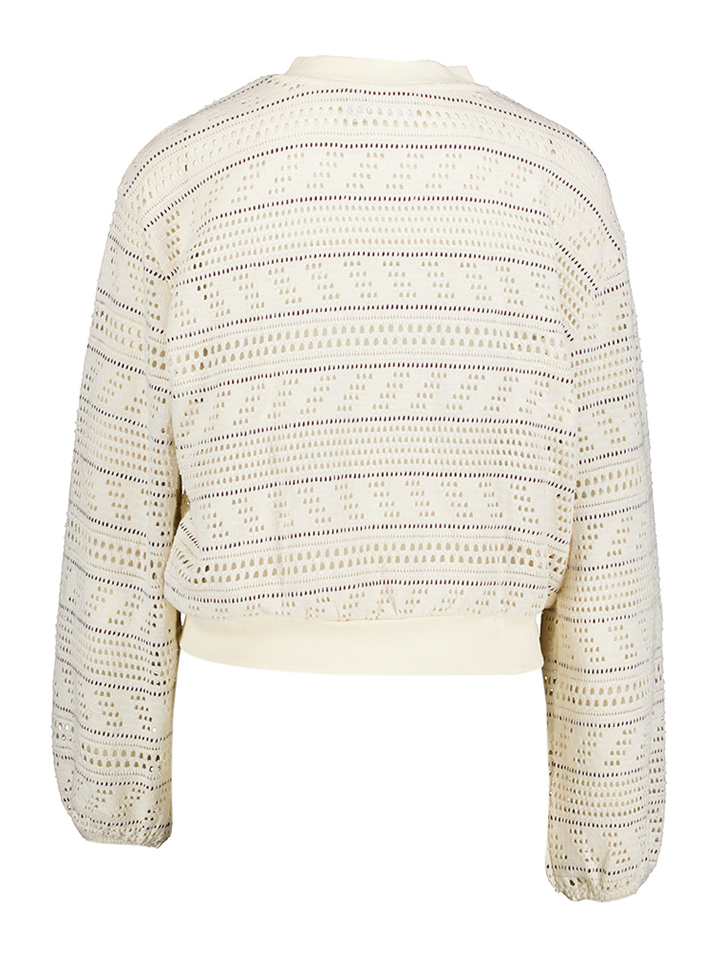 Creme kleurige gehaakte gilet Saint Tropez