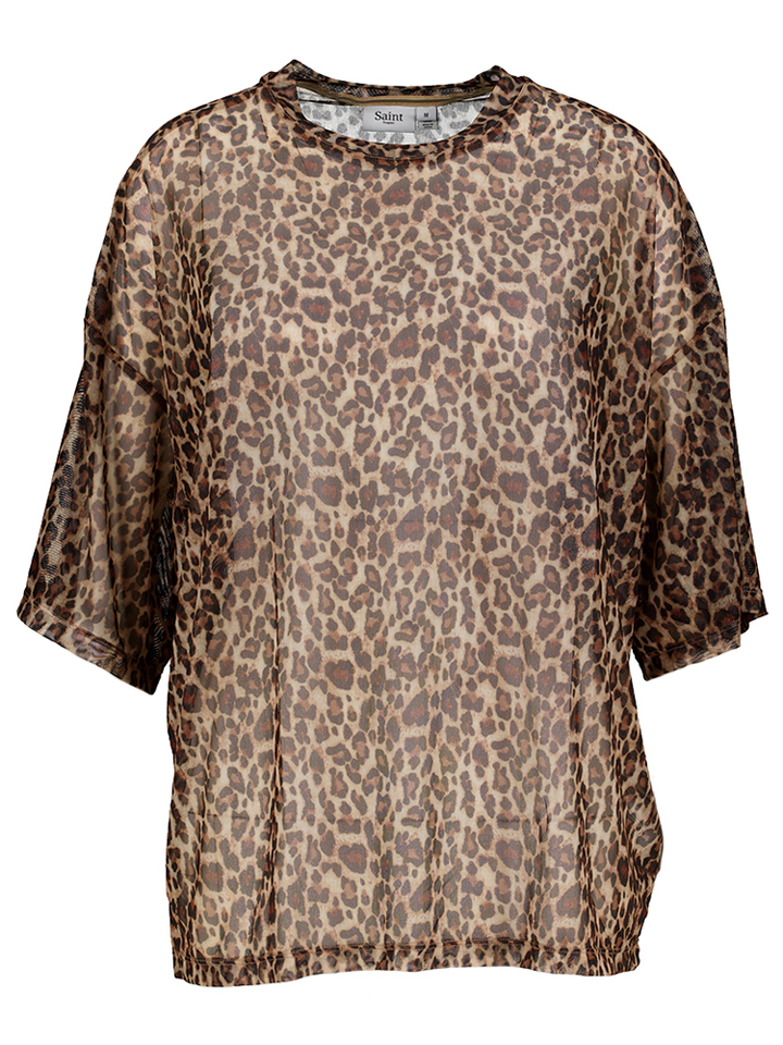 Doorzichtige oversized t-shirt in dierenprint Saint Tropez