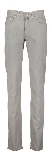 Bruinkleurige broek met subtiel motief Lyon Tapered Pierre Cardin