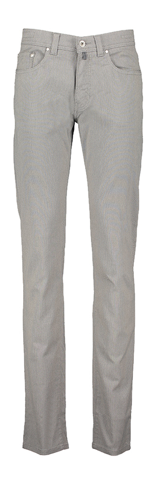 Bruinkleurige broek met subtiel motief Lyon Tapered Pierre Cardin