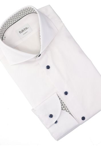 Wit katoenen hemd (regular fit) met lange mouwen Fakts