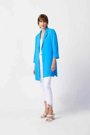 Blauwe lange blazer Joseph Ribkoff