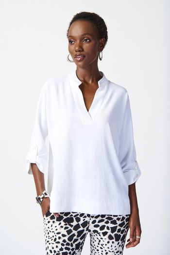 Beige blouse met detail aan de mouw Joseph Ribkoff