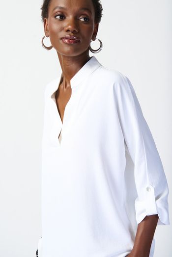 Beige blouse met detail aan de mouw Joseph Ribkoff