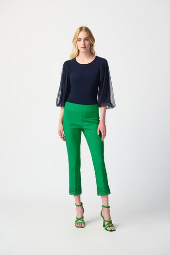 Zwarte bloes met voile mouwen Joseph RIbkoff 
