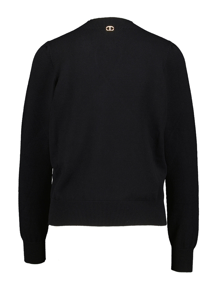 Zwarte pull met overslag Twinset 