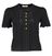 Zwarte top met knoopdetail Twinset Milano