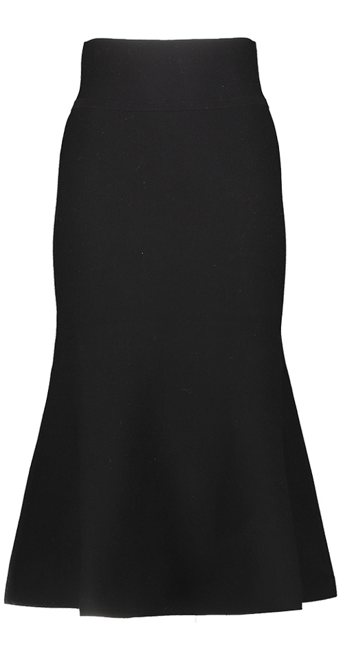 Zwarte gebreide rok in zware stof Twinset