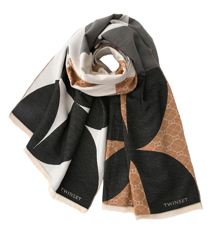 Sjaal in kleurblokken Twinset 