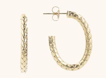 Classic oorbellen Cobra creool ovaal S Lott Gioeilli 