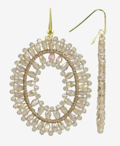 Champagne kleurige oorbellen Lott Gioeilli