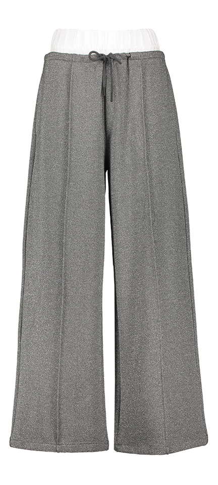 Grijze lange broek met glitterdraad Eleh