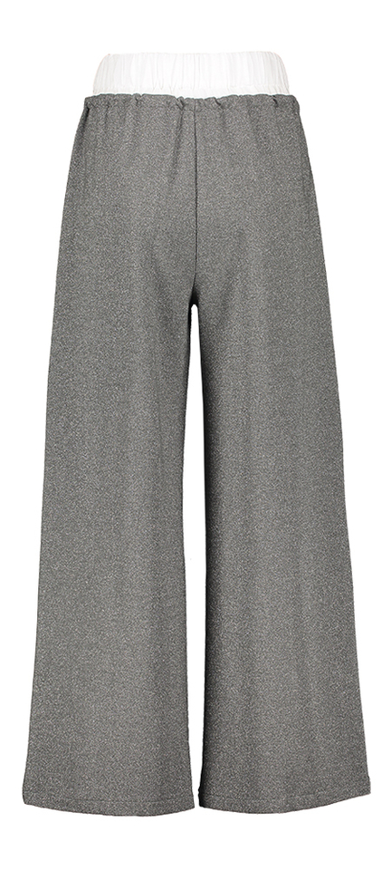 Grijze lange broek met glitterdraad Eleh