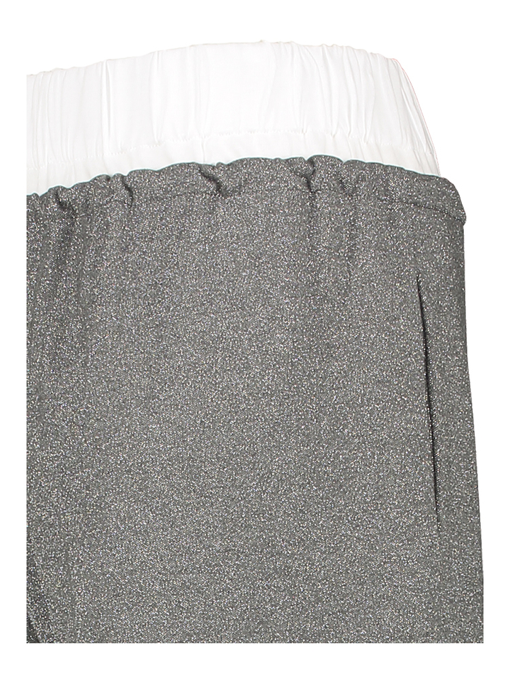Grijze lange broek met glitterdraad Eleh