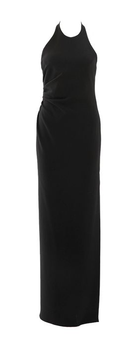 Zwart casual kleed met open rug Eleh