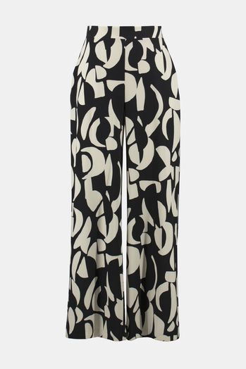 Zwart beige gevlekte broek Joseph Ribkoff