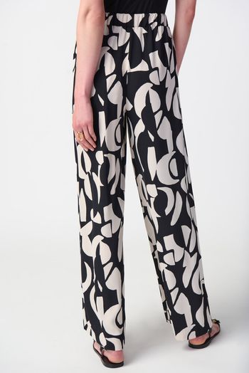 Zwart beige gevlekte broek Joseph Ribkoff