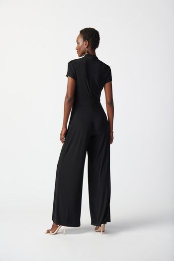 Zwarte jumpsuit met boekel Joseph Ribkoff