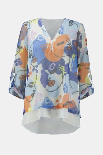 Multicolor bloes met structuur Joseph RibKoff