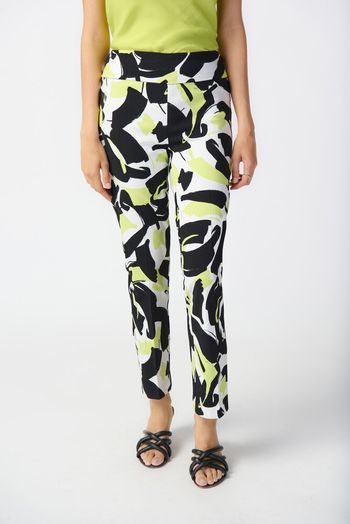 Zwart groen gevlekte broek Joseph Ribkoff 