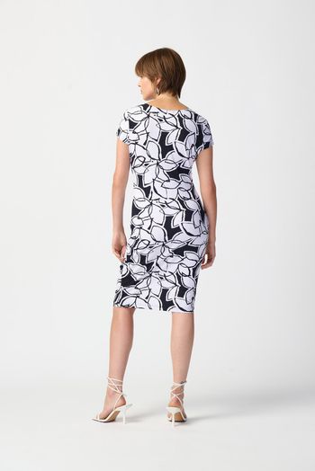 Witte jurk met blauwe print Joseph Ribkoff