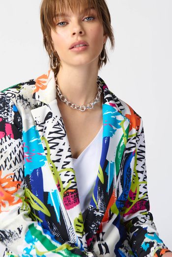 Multi-color blazer met print Joseph Ribkoff