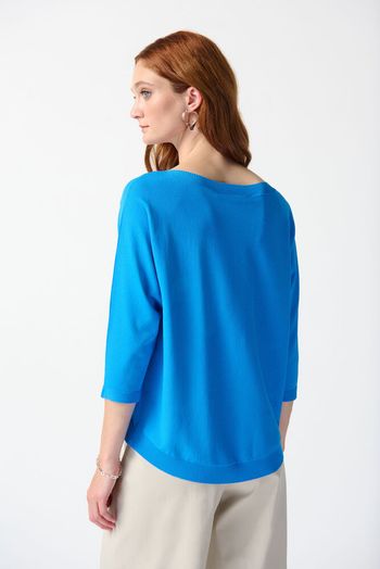 Blauwe trui met ronde hals Joseph Ribkoff