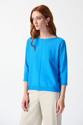 Blauwe trui met ronde hals Joseph Ribkoff