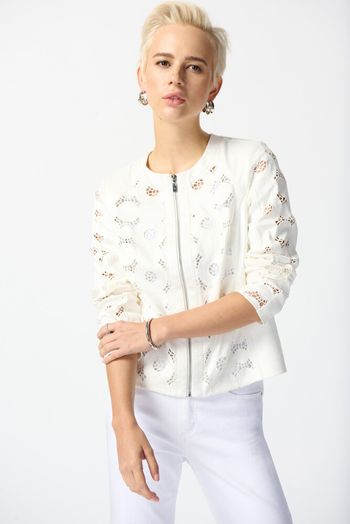 Ecru vest in broderie Joseph Ribkoff