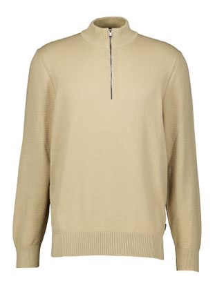 Hugo Boss Beige katoenen trui met korte rits