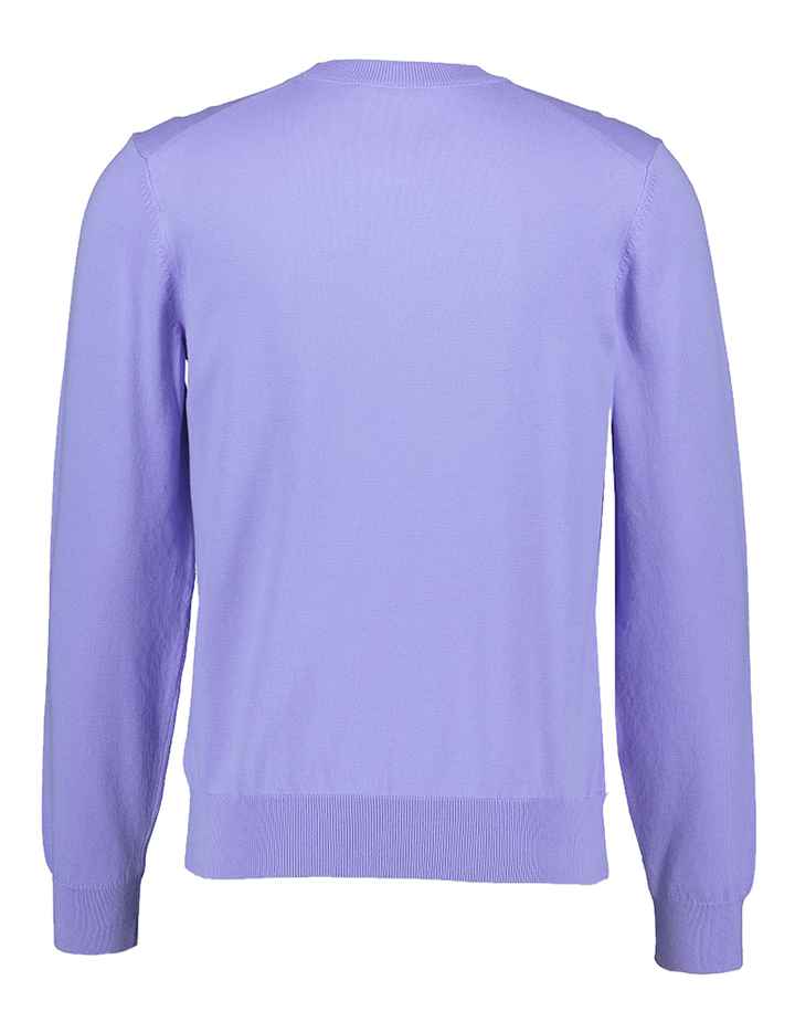 Bright blue katoenen trui met v hals Hugo Boss