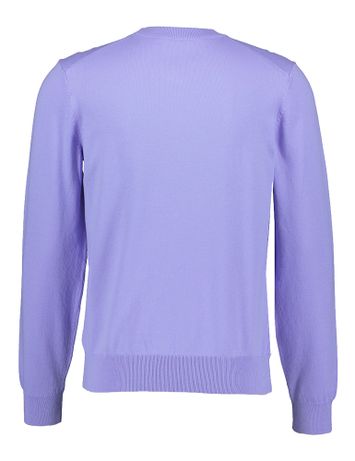 Bright blue katoenen trui met v hals Hugo Boss