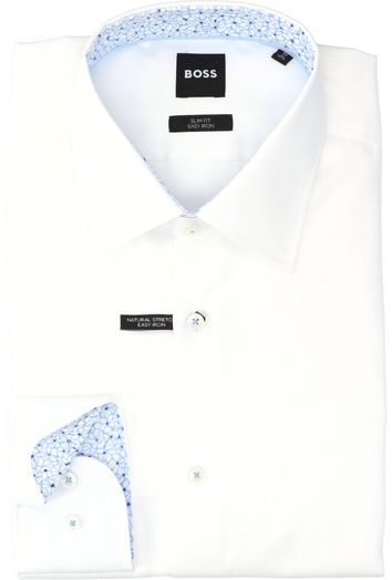 Wit gekleed hemd (slim fit) met lange mouwen Hank Hugo Boss