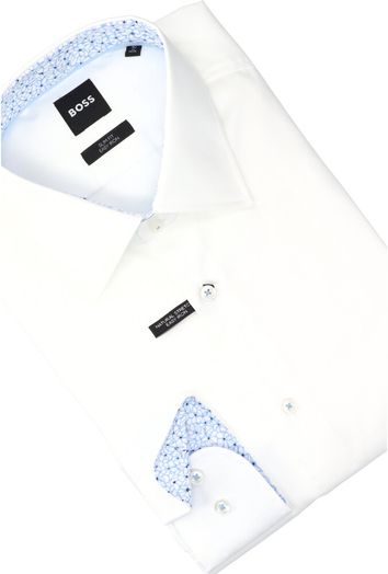 Wit gekleed hemd (slim fit) met lange mouwen Hank Hugo Boss