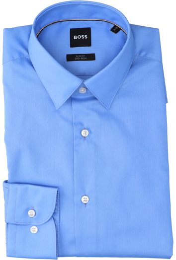 Bright Blue katoenen hemd (slim fit) met lange mouwen Hugo Boss