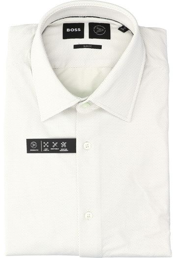 Wit katoenen hemd( slim fit) met lange mouwen Hank Hugo Boss