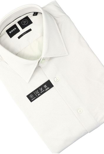 Wit katoenen hemd( slim fit) met lange mouwen Hank Hugo Boss