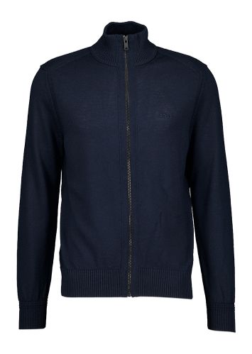 Donkerblauwe gilet met rits Hugo Boss