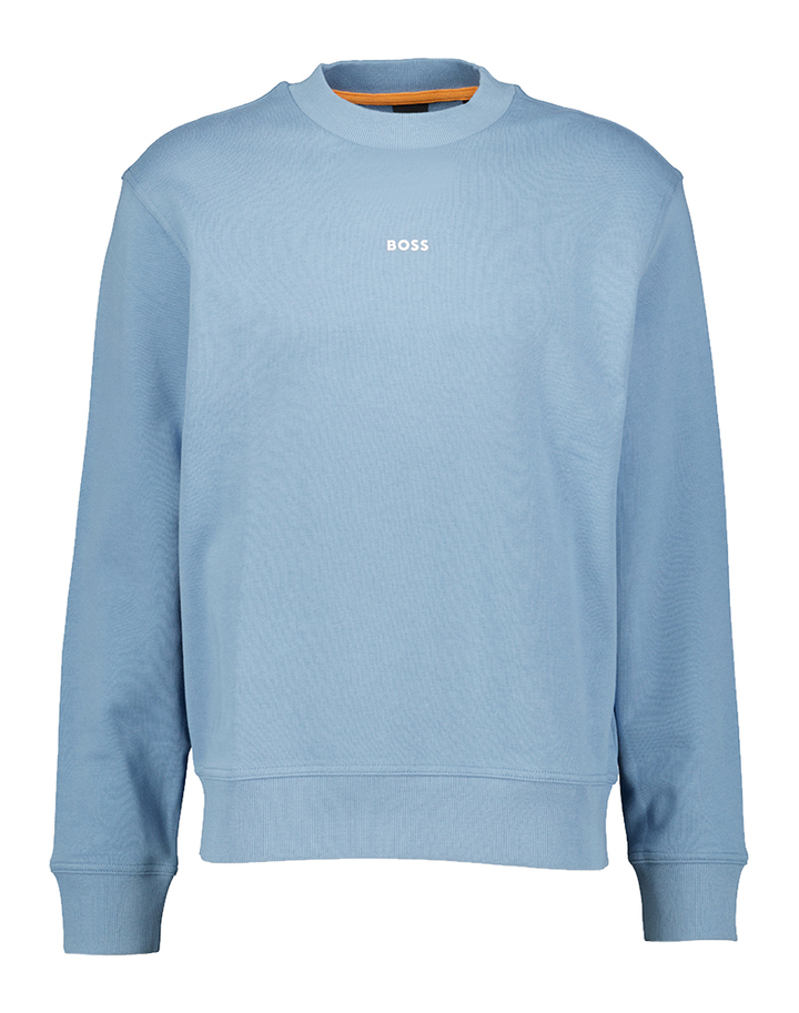 Blauwe sweater met merklogo Hugo Boss