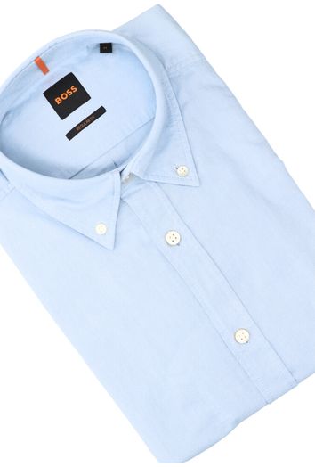 Open blue katoenen hemd( regular fit) met lange mouwen Hugo Boss