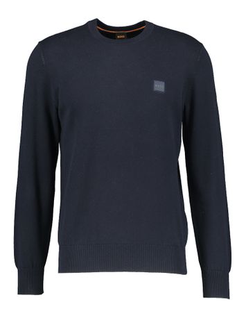 Donkerblauwe katoeoen trui Hugo Boss