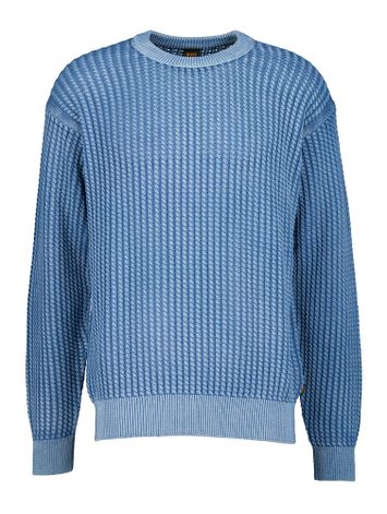 Blauwe katoenen gebreide trui Hugo Boss