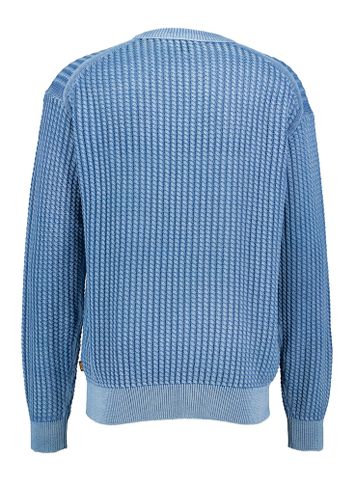 Blauwe katoenen gebreide trui Hugo Boss