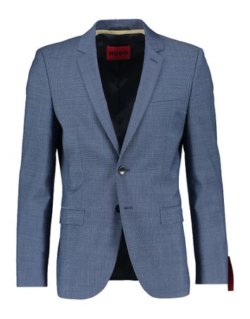 Blauwkleurige extra slim fit blazer met motief Arti Hugo Boss