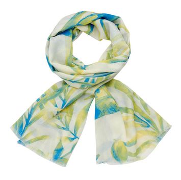 Groen met blauwe sjaal Les Cordes 