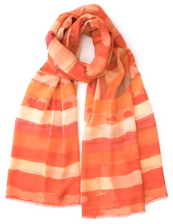 Oranje sjaal met glitters Les Cordes 