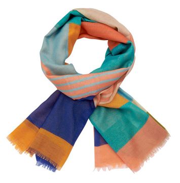 Multi blauwe sjaal met glitters Les Cordes 