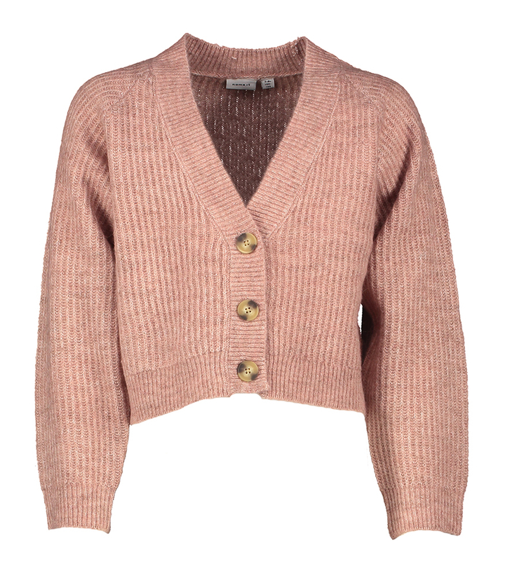 Brique kleurige cardigan Name It
