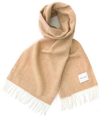 Beige sjaal met ruffels Profuomo